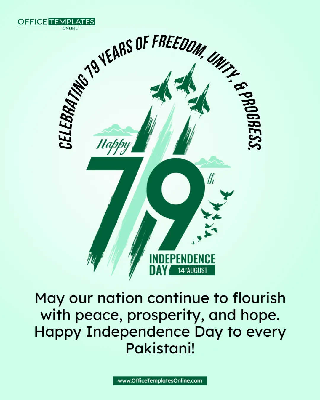 Pakistan Independence Day Poster Template – Customize Online