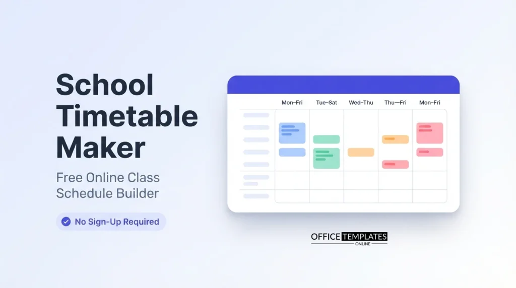 Free Online Class Schedule Builder