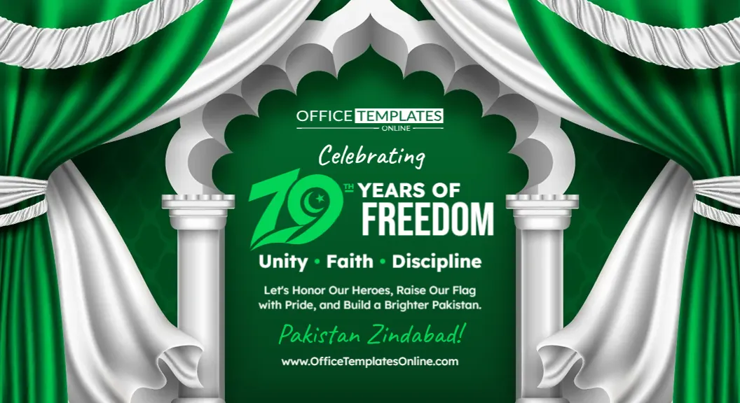 Pakistan Independence Day Classroom Decoration Banner Template