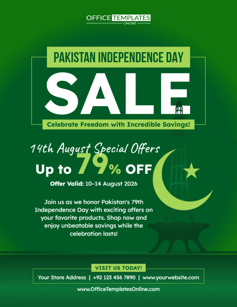 Independence Day Sale Flyer Template – Edit Online & Download
