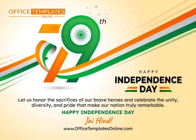 India Independence Day Wishes Template – Edit Online & Download