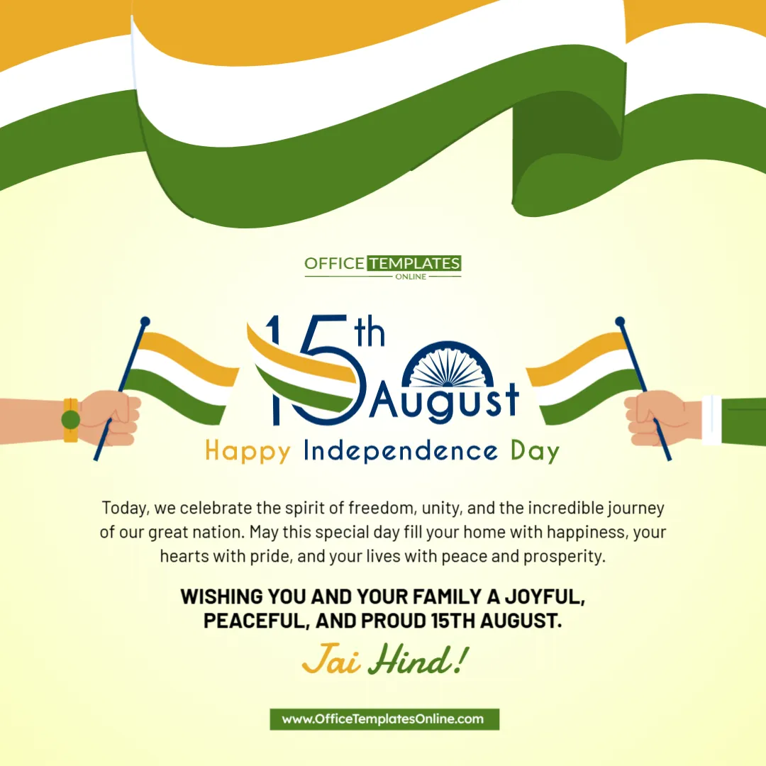 Family Independence Day Greeting Template – Edit Online & Download