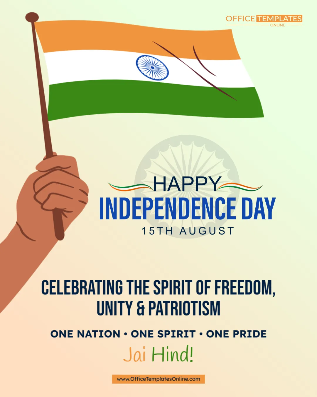 Editable India Independence Day Poster Template – Free Online Customization
