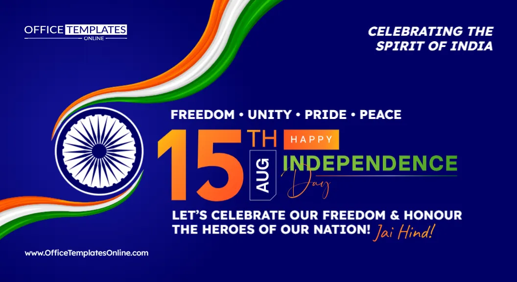Indian Independence Day Classroom Decoration Banner Template