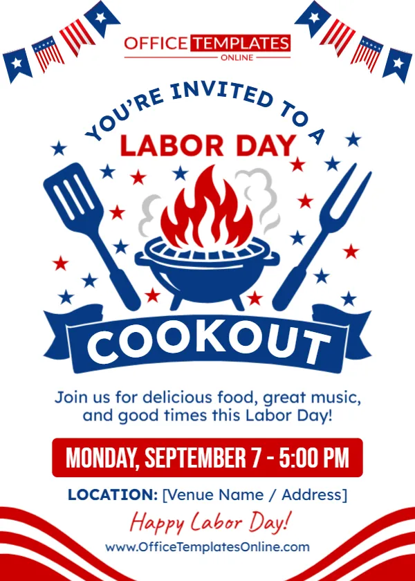 Labor Day Cookout Invitation Template – Customize Online Free