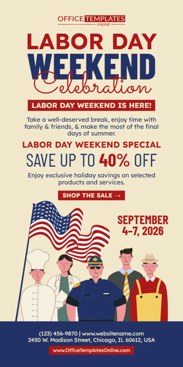 Labor Day Weekend Email Newsletter Template