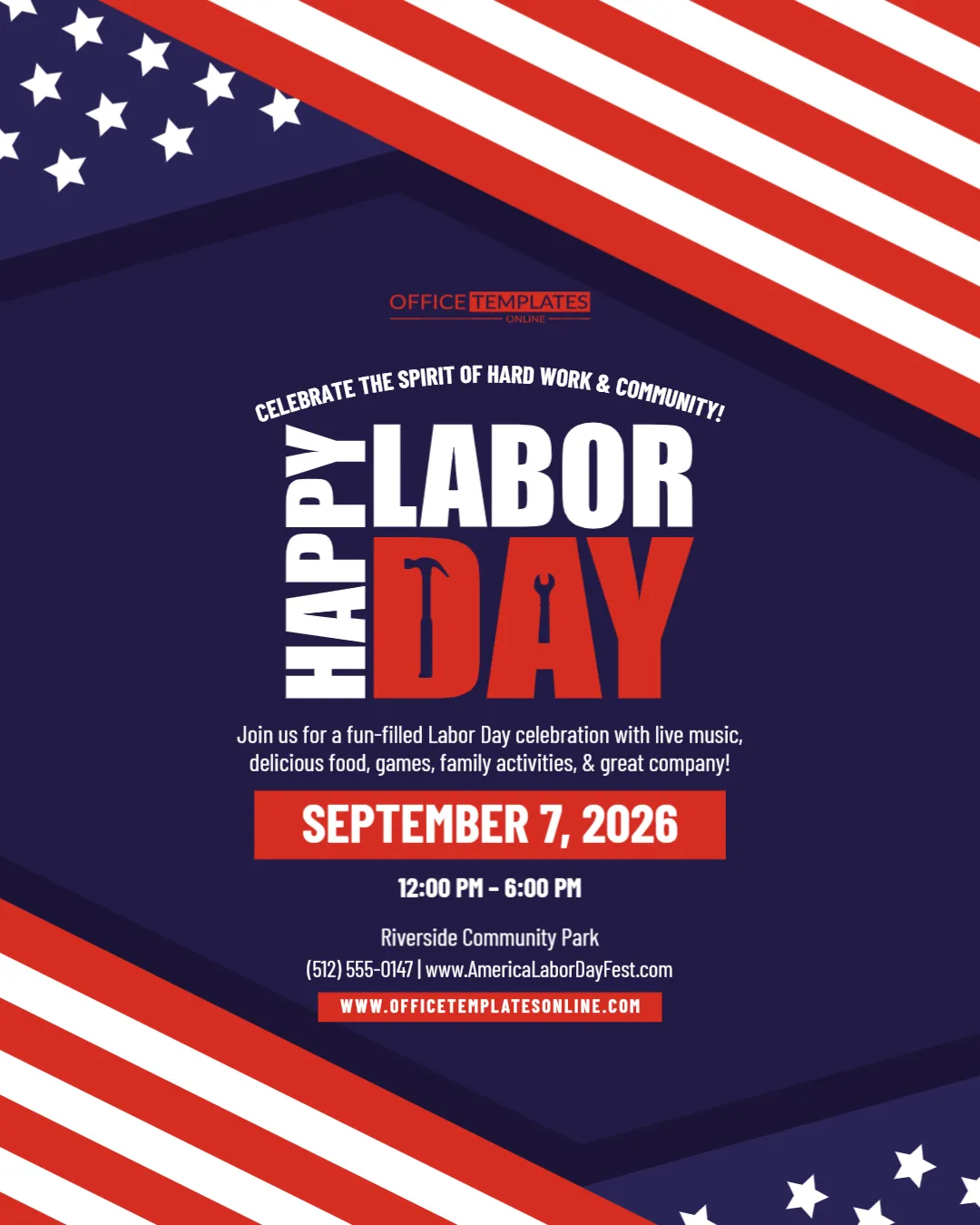 Labor Day Event Poster Template