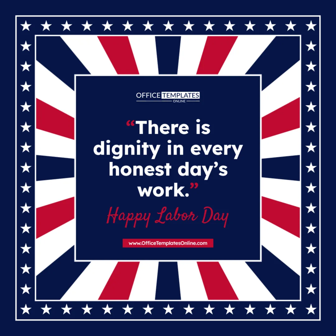 Labor Day Quote Instagram Post Template