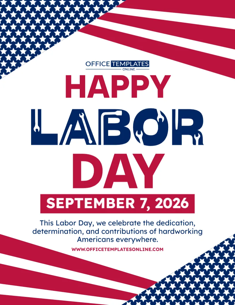 Labor Day Patriotic Flyer Template