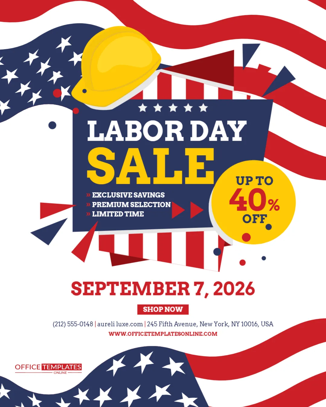 Luxury Labor Day Sale Template – Customize Online & Download