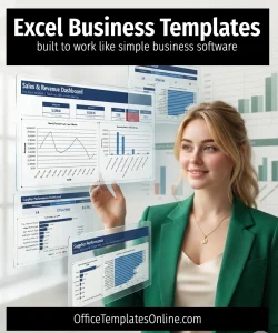 40 free templates built to work like simple business software.