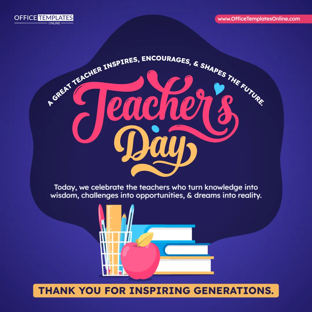 Editable Teachers’ Day Social Media Post Template