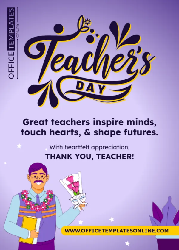 Editable Teachers’ Day Appreciation Card Template