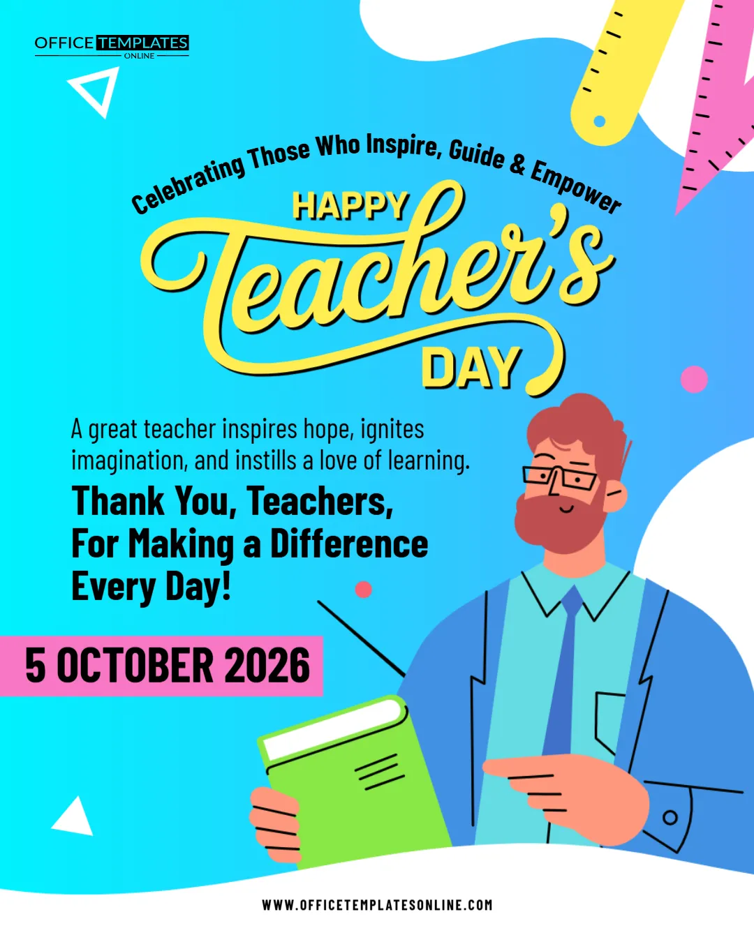 Editable Teachers’ Day Poster Template