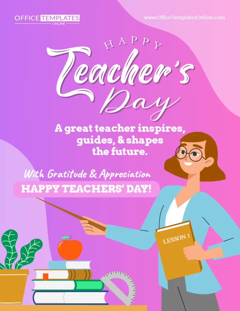 Editable Teachers’ Day Flyer Template