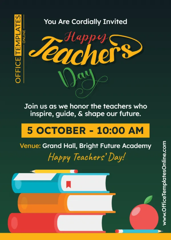 Editable Teachers’ Day Invitation Template