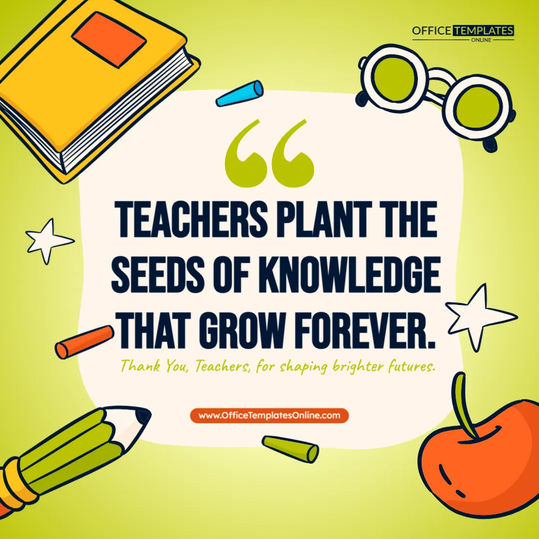 Teacher Quote Social Media Post Template – Customize Online