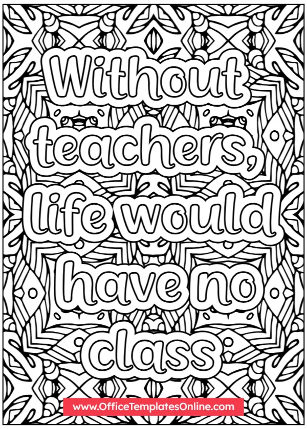 Teacher Appreciation Coloring Card – Customize, Color & Download