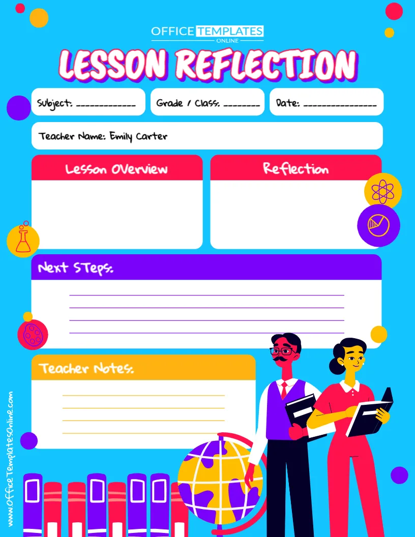 Free Lesson Reflection Template for Teachers – Edit Online