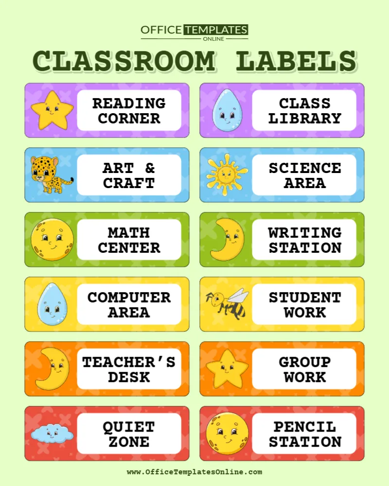 Classroom Labels