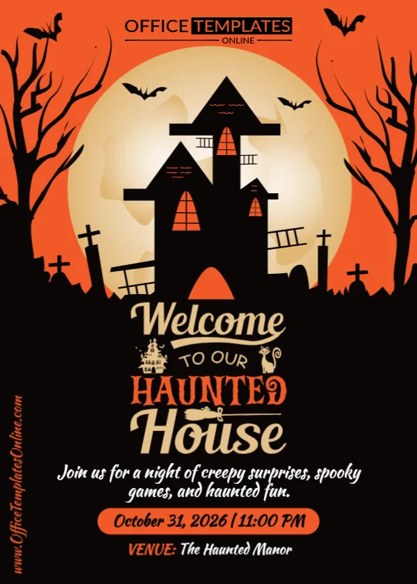 Haunted House Party Invitation Template