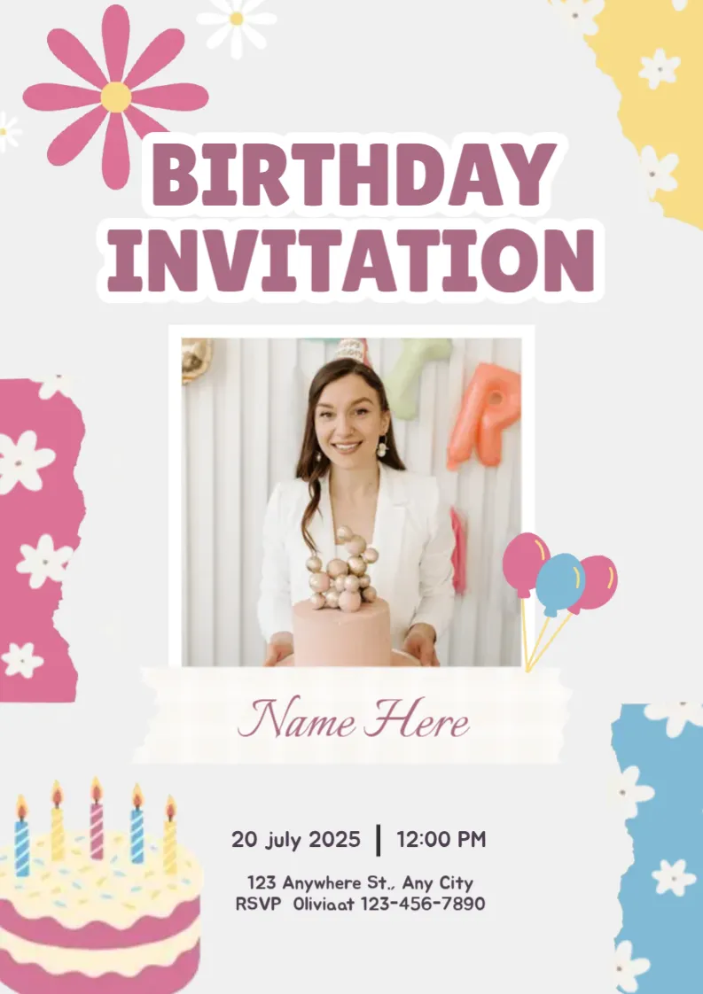Birthday Invitation Design Template