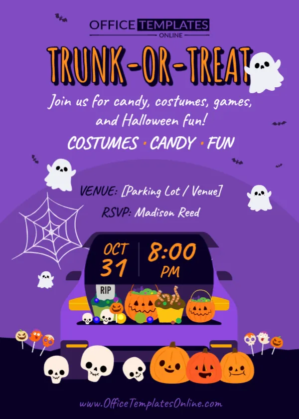 Trunk-or-Treat Invitation Template