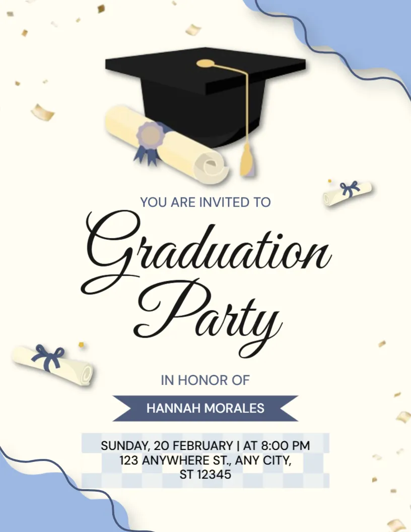 Graduation Party Invitation Template