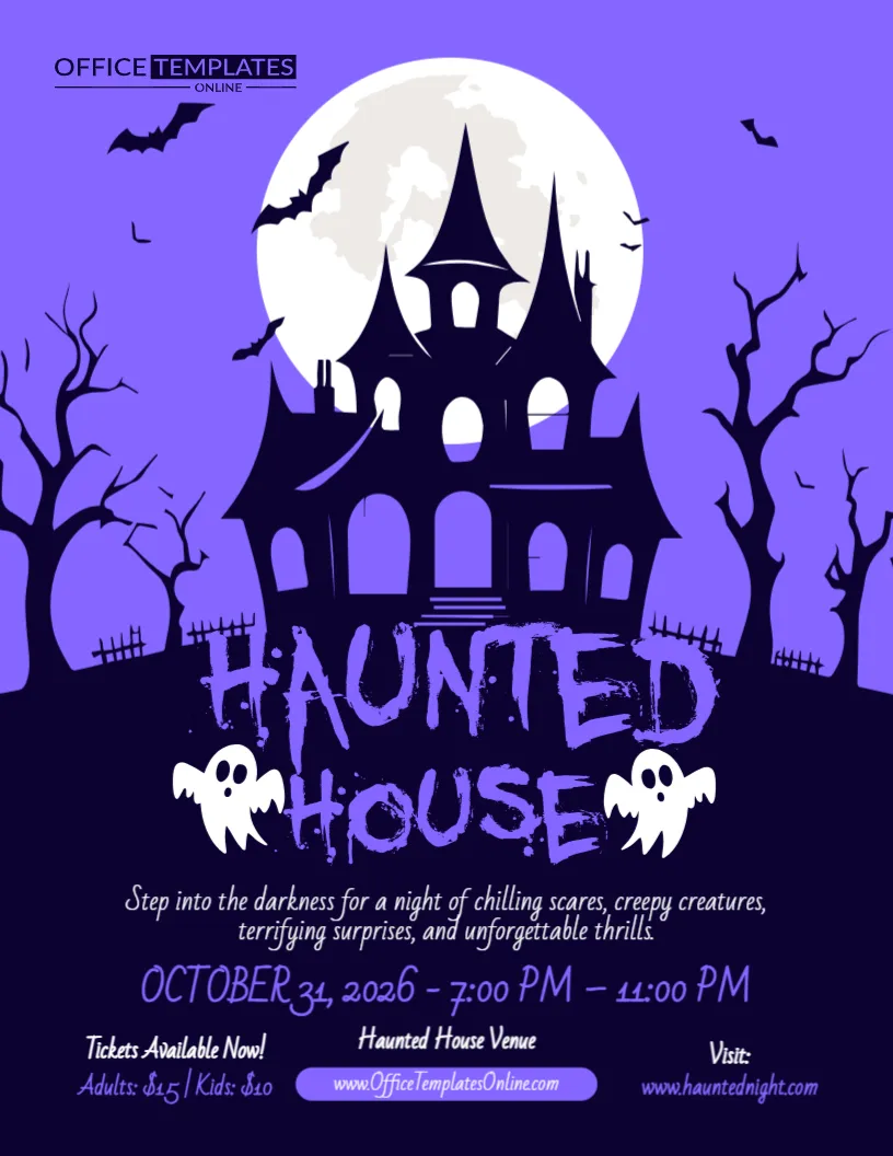 Haunted House Flyer Template