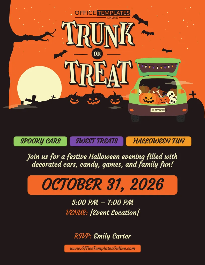 Trunk-or-Treat Event Flyer Template