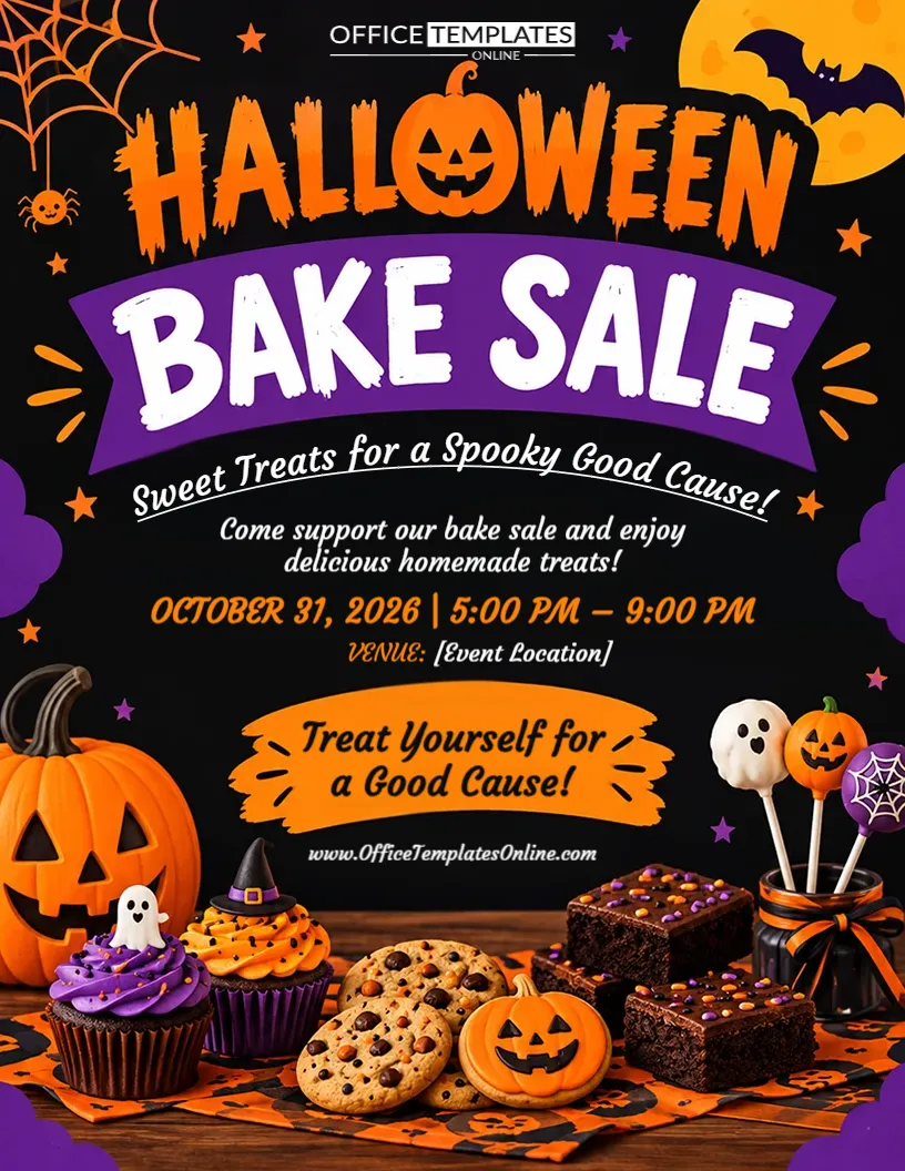 Halloween Bake Sale Flyer Template