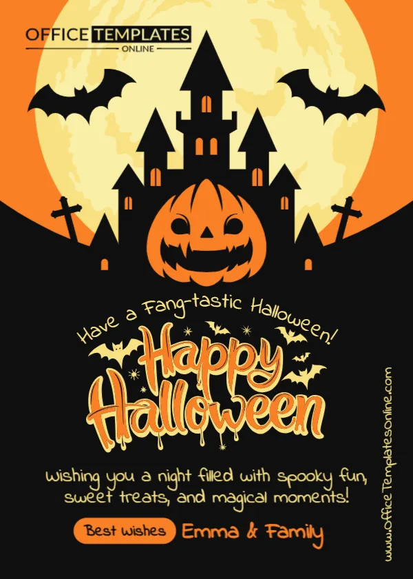 Halloween Greeting Card Template | Personalized & Printable