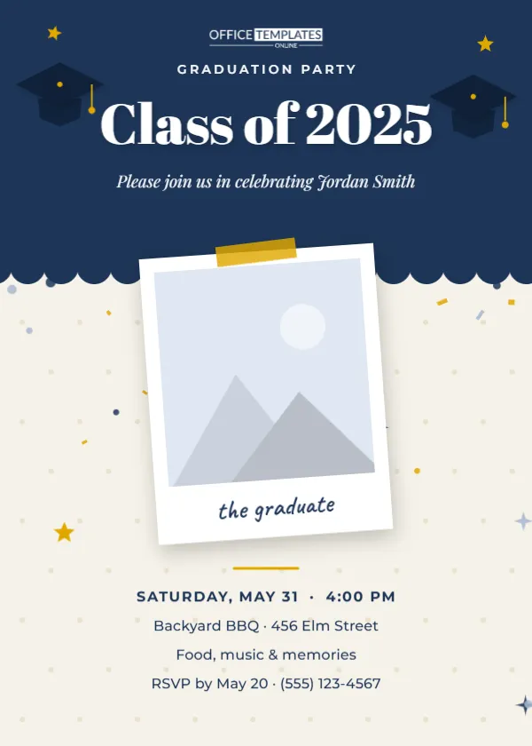 Scrapbook Graduation Invitation Template