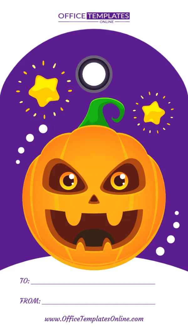 Halloween Treat Bag Tag Template