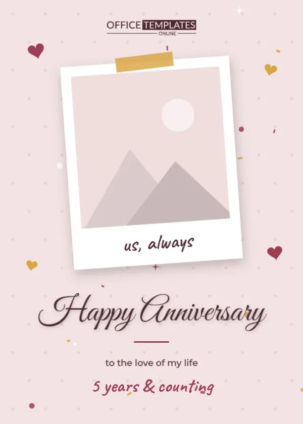 Scrapbook Anniversary Card Template