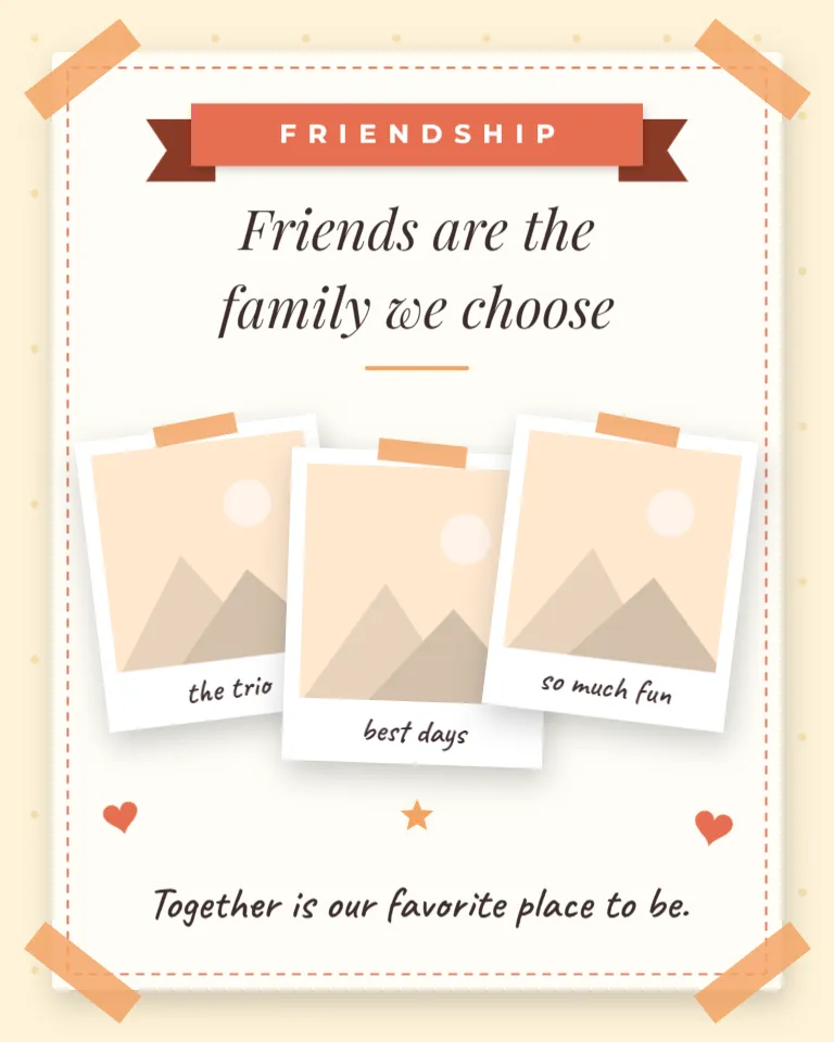 Scrapbook Friendship Poster Template