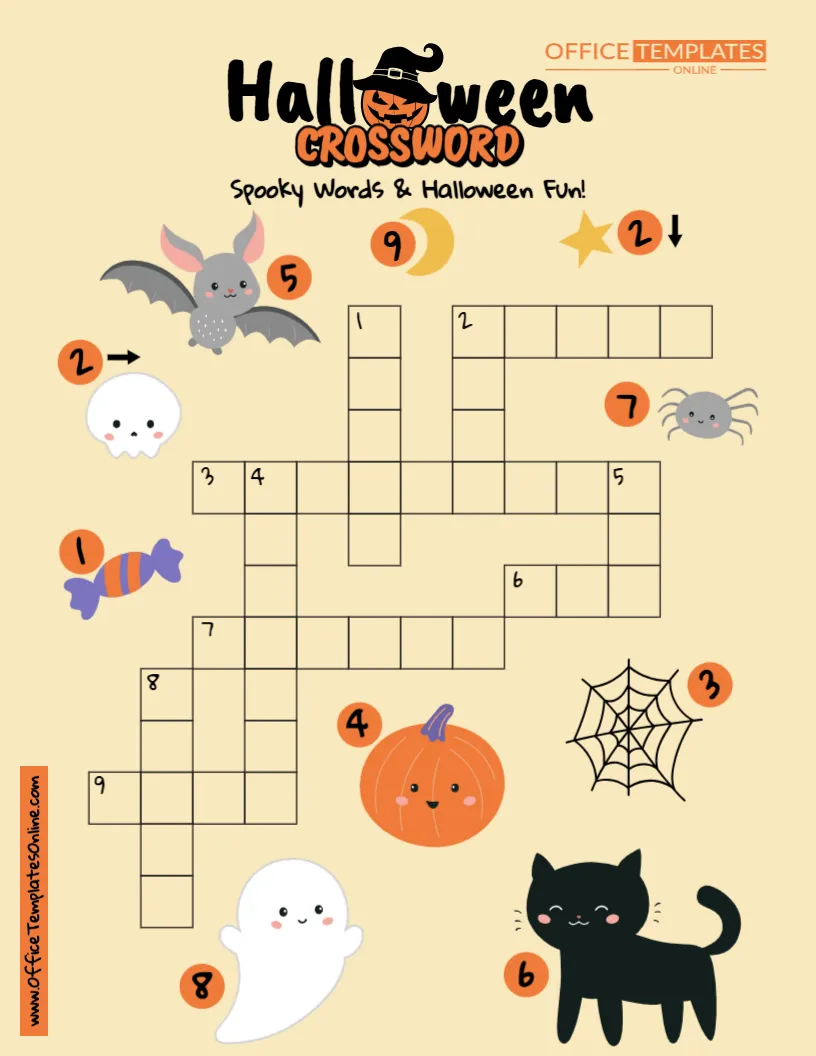 Halloween Crossword Puzzle Template