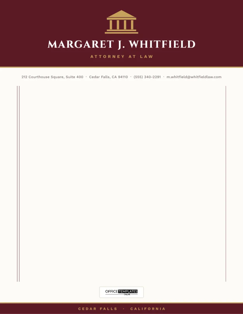 Attorney Letterhead Template