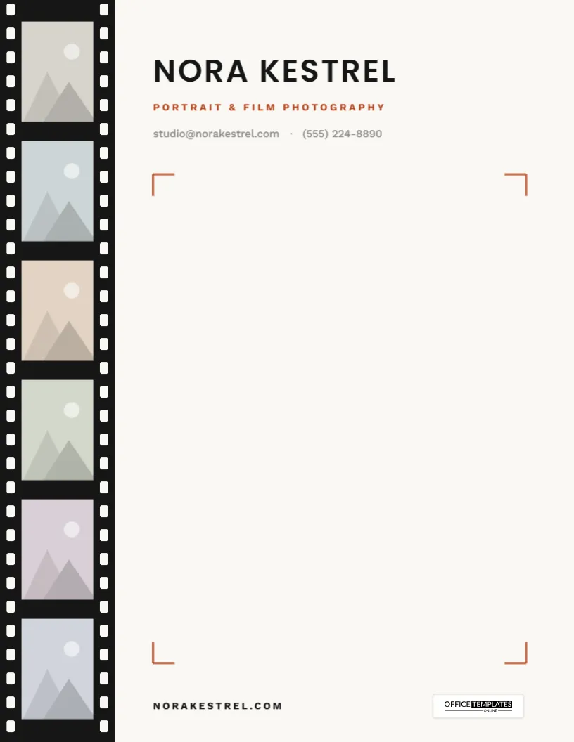 Photographer Letterhead Template
