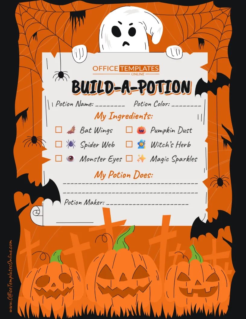 Build-a-Potion Kids Activity Template