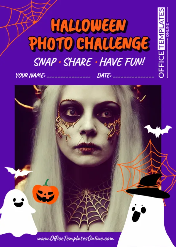 Halloween Photo Challenge Template