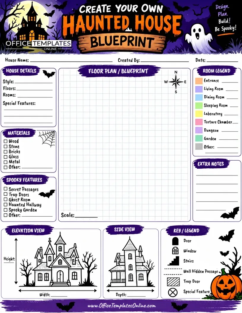 Create Your Own Haunted House Blueprint Template