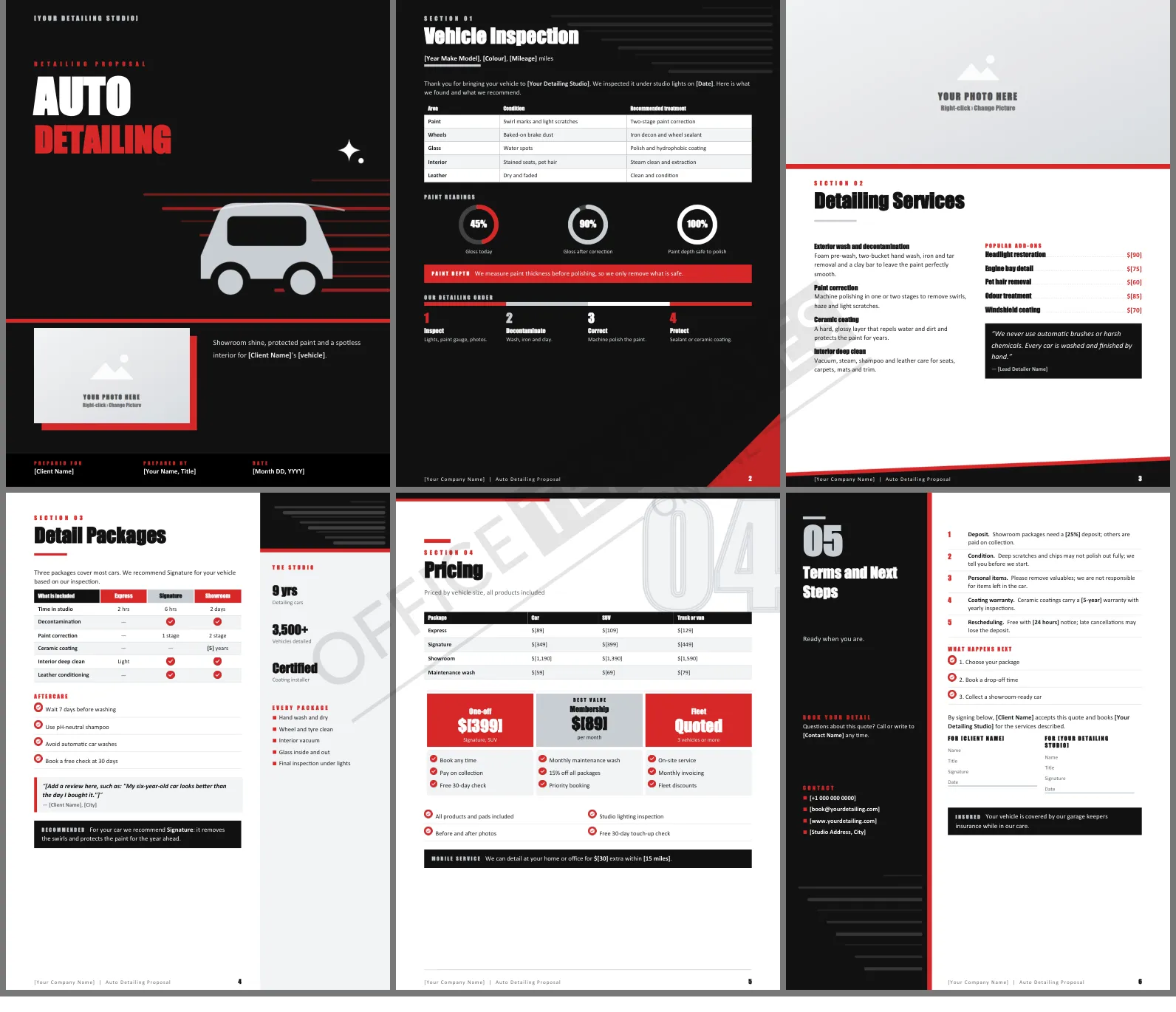 Auto Detailing Services Proposal