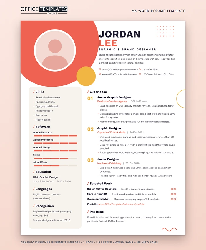 Graphic Designer Resume Template