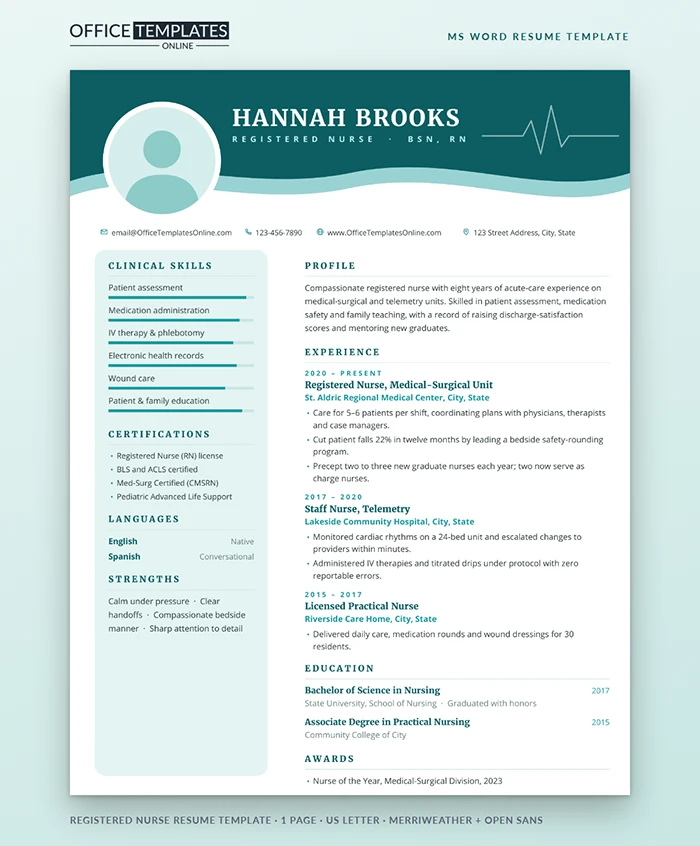Registered Nurse Resume Template