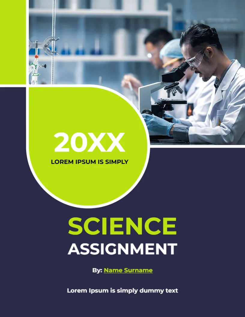 Science Assignment Cover Page