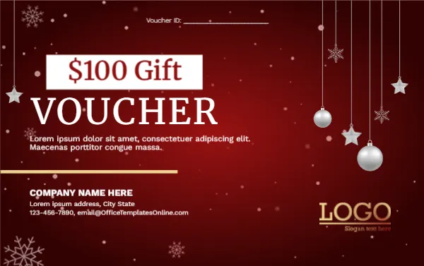 Gift Voucher for Christmas & New Year
