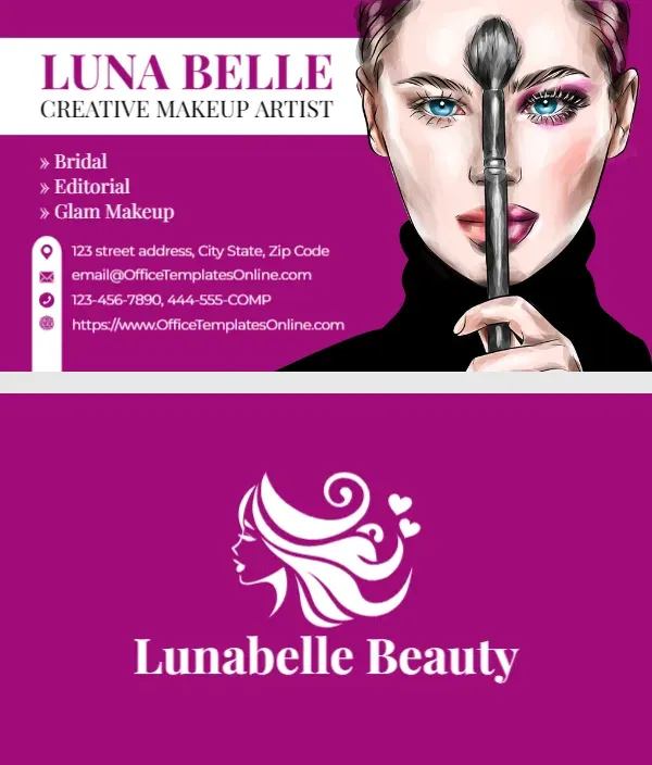 Makeup Artist Business Card Template