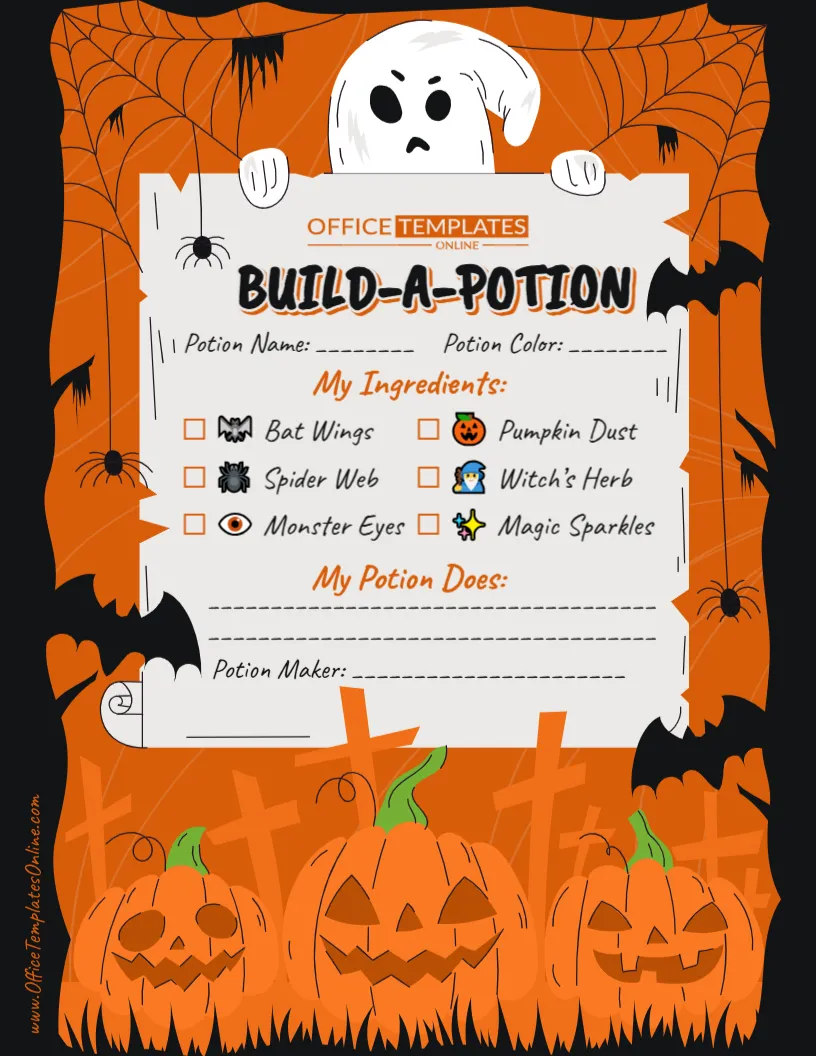 Build-a-Potion Kids Activity Template