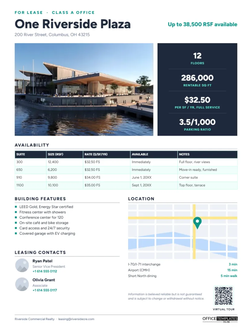 Commercial Property Fact Sheet – Office Space for Lease
